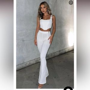 Whitefox White Set (Keep Me Close Bustier & Satisfy Me Pants)